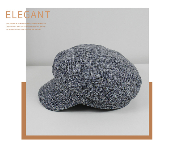 140g Weight Beret Hat Hats Type Daily, Shopping Occasion cotton and linen Material Solid Color Pattern All Seasons Season Women's Gender Basic, Retro Style Curved Eaves Rim Women's Basic Retro Solid Color Curved Eaves Beret Hat 10