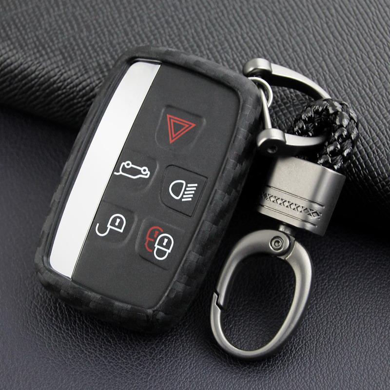 Suitable for Land Rover Carbon Fiber Key Case Discovery Shenxing Range Rover Sport Aurora Star Pulse Jaguar xelxfl Key Case
