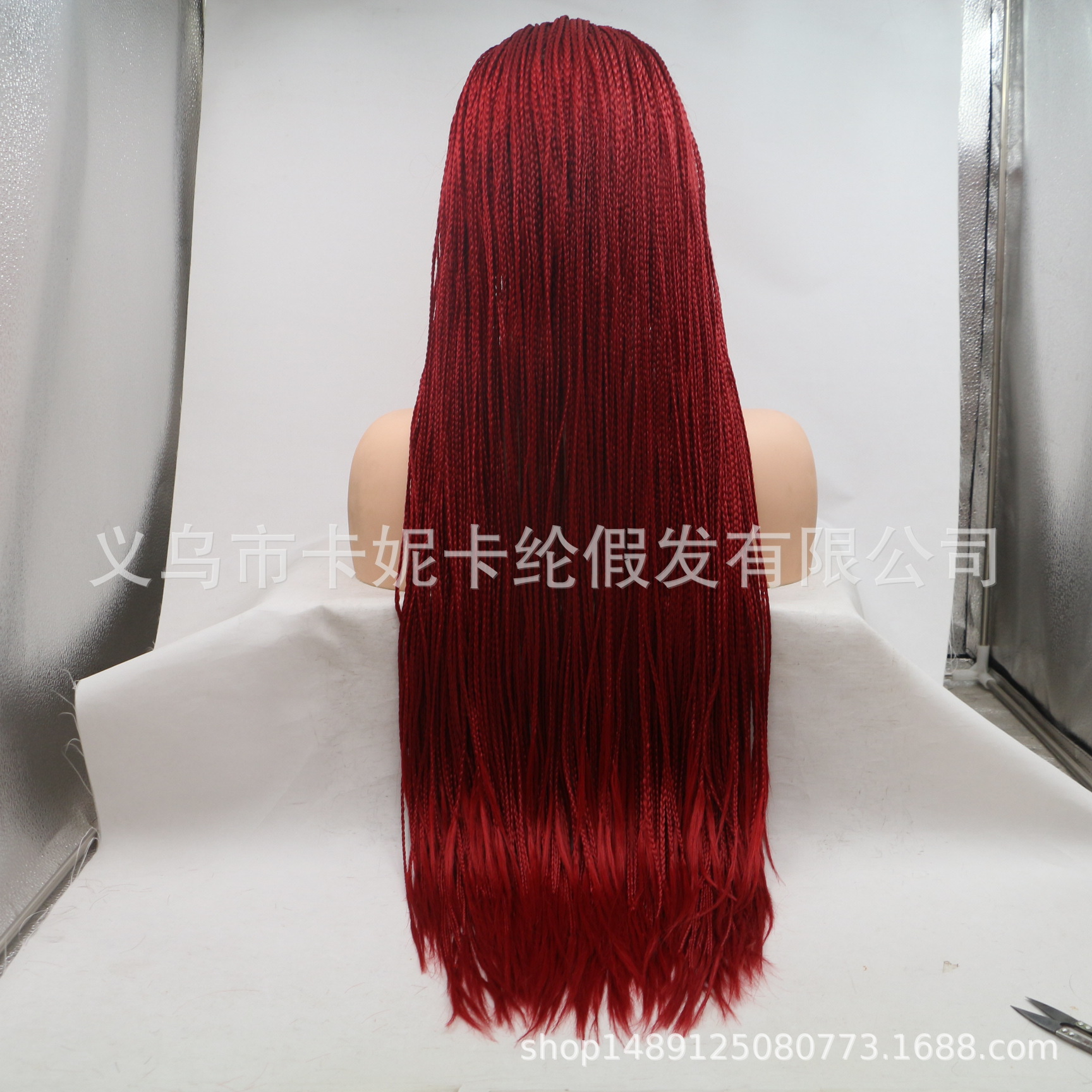 Peluca trenzada de tres hebras de moda europea y americana