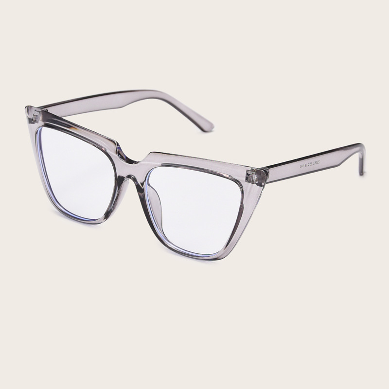 New women's fashion cat's eye frame European and American net red street flat lens trend anti blue light glasses F2001