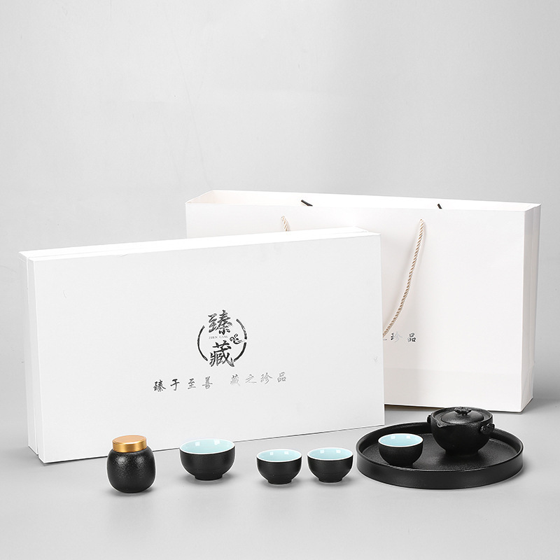 스타일 4: 블랙 Xiangyun Ruyi 익스프레스 선물 상자 세트 (진주 흰색 상자)