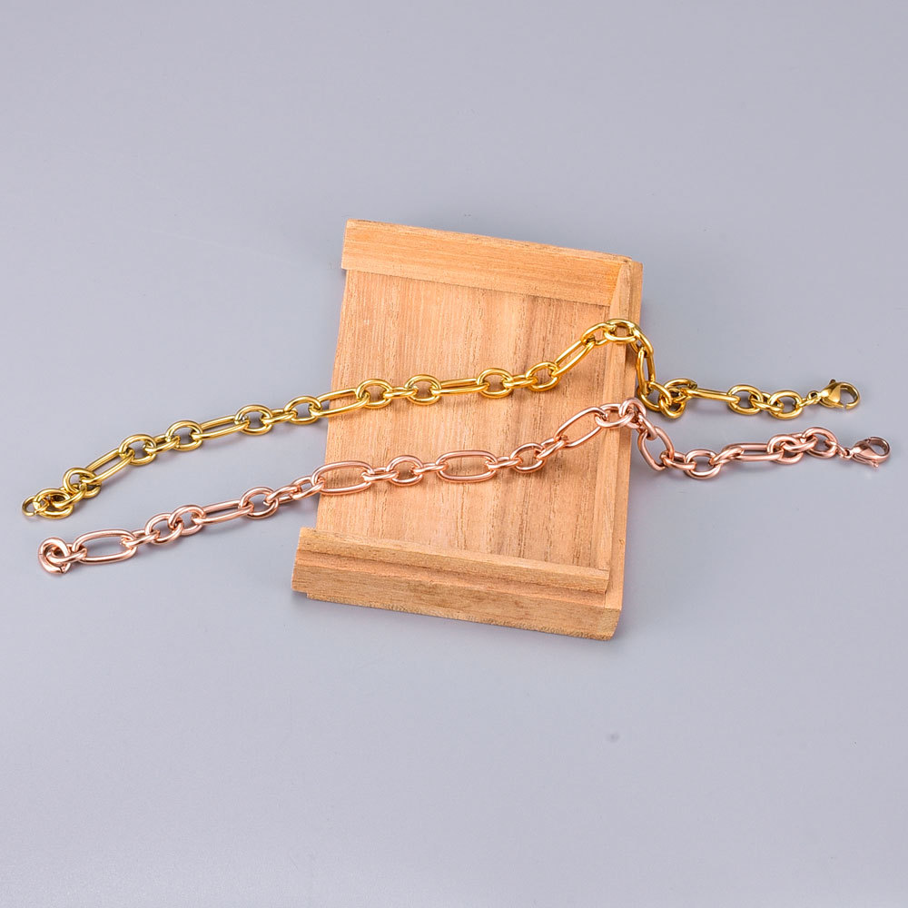 Nihaojewelry Simple18k Gold Rough Chain Bracelet Wholesale Jewelry display picture 8
