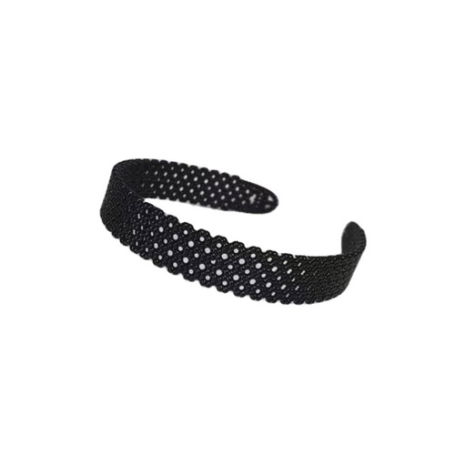 Simple black wide-brimmed non-slip toothed hairband hairpin women's Korean style face wash bangs hair press headband broken hair clip