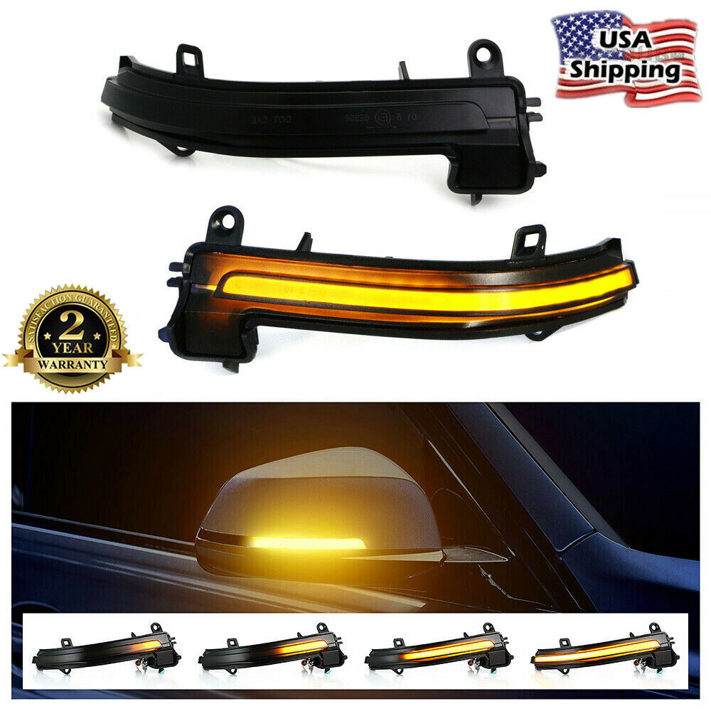 LED con luz de flujo para Volkswagen BMW espejo luz indicador VW Golf 7 Tuan espejo lateral ángulo amarillo