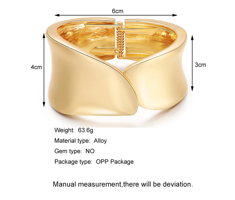 new gold-plated asymmetrical leaf shape unilateral polka dot bracelet