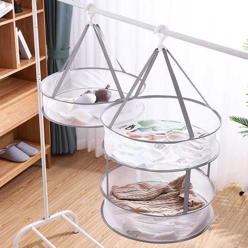 Clothes drying net, double-layer clothes drying net, socks, underwear, sweaters, anti-deformation flat mesh bag, clothes basket, drying net