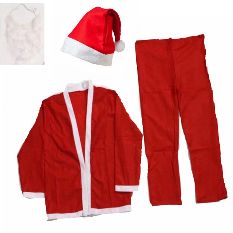 Fabricantes de ropa de Navidad de Papá Noel no tejido set de ropa infantil accesorios de Navidad al por mayor