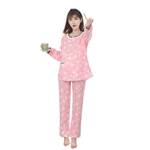 月子服孕妇哺乳睡衣春夏纯棉纱布透气产妇产后4月份5地摊货6薄款7