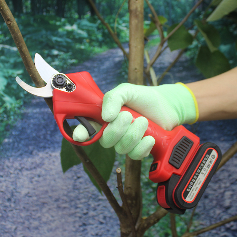 大剪口强力电动修枝剪 锂电式园艺剪刀修枝剪 园林剪粗枝剪树枝剪