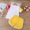 Summer children's cotton trousers, sports suit suitable for men and women girl's, cartoon rocket, set, season 2021, Korean style