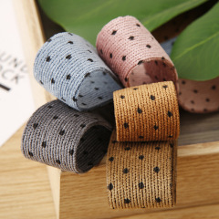 Lace fabric print woven ribbon DIY handmade bow hair accessories hat clothing shoes flower retro style thick fur band