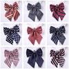 Adult lady Bank hotel service work butterfly Bowtie printing Diagonal stripes Buckle student perform Collar isignina