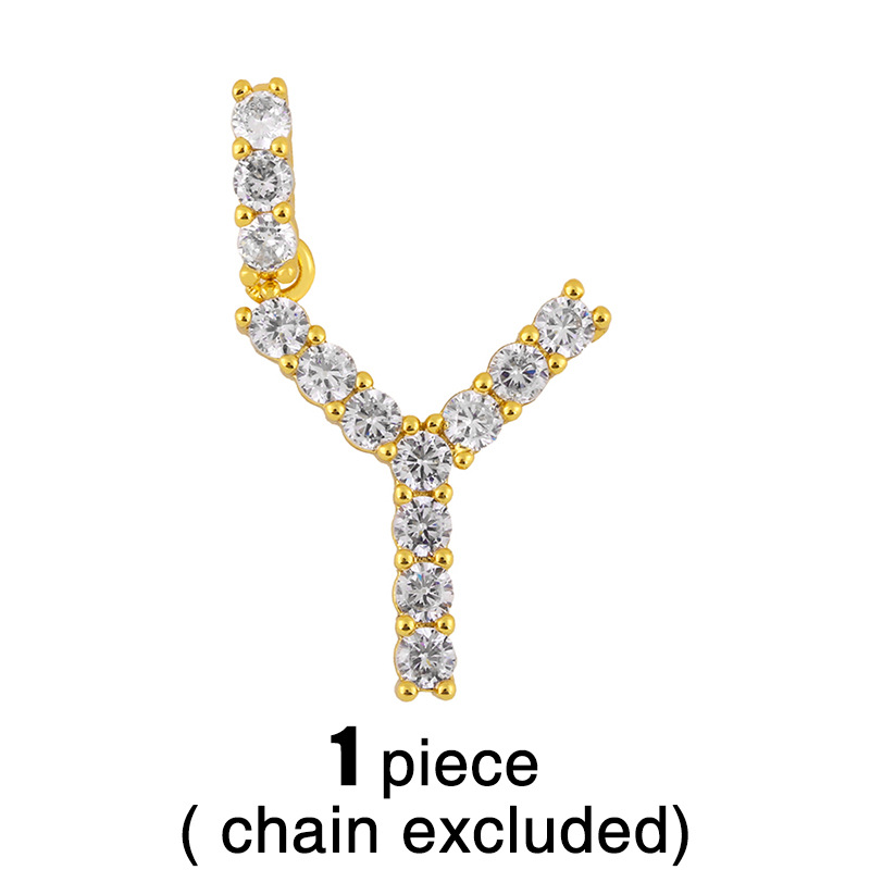 new 26 English alphabet necklaces creative jewelry diamond alphabet necklace wholesale