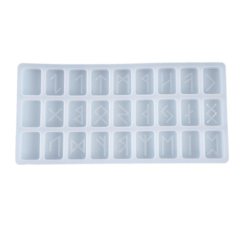 Poppy diy crystal glue mold rune letters creative personality energy symbol silicone mold