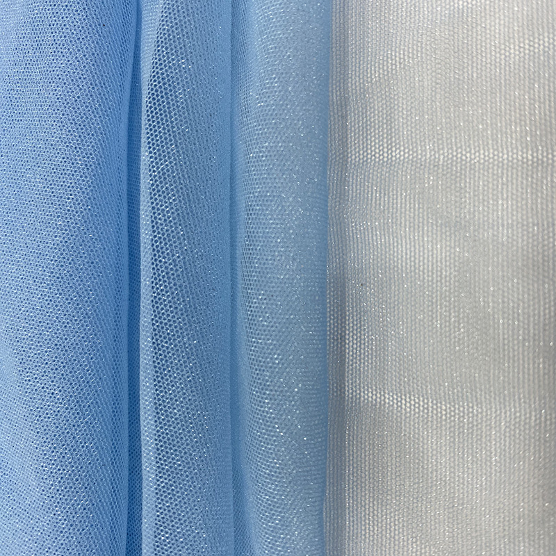 厂家供应 锦氨单丝闪光网纱布 女装打底衫婚纱蓬裙时装面料