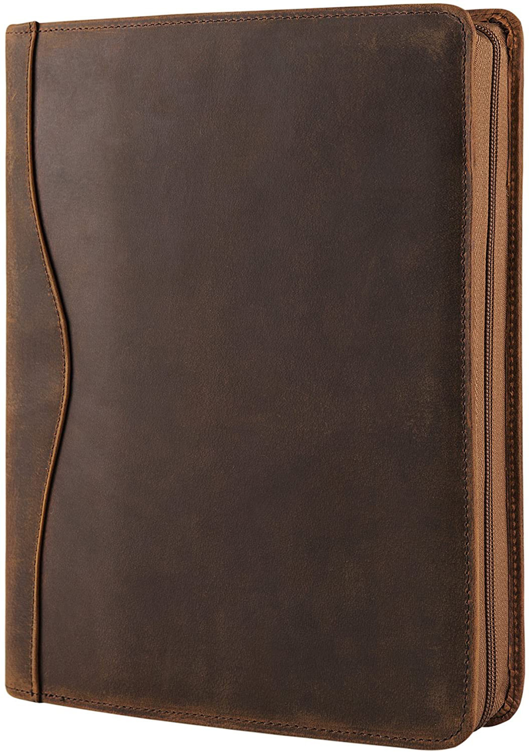 复古头层疯马公文包平板IPAD收纳包真皮经理夹A4文件夹商务拉链包