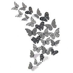 Hollowed Butterfly Wall Sticker ABCDE Style New Sofa Background Living Room TV Wall Decoration and Furnishing Supplies