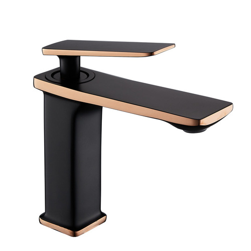 All-copper white and black basin faucet hot and cold toilet bathroom household wash basin wash basin faucet Nordic