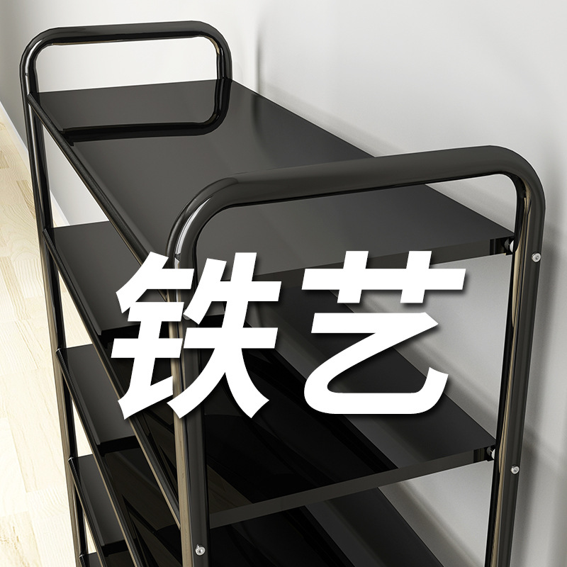 鞋架子简易多层家用经济型宿舍小窄放收纳架神器鞋柜防尘门口铁艺
