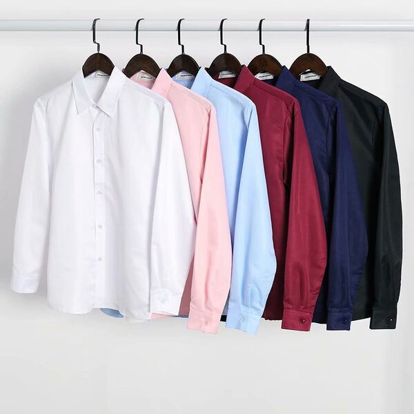 Solid color trend thin shirt all-season