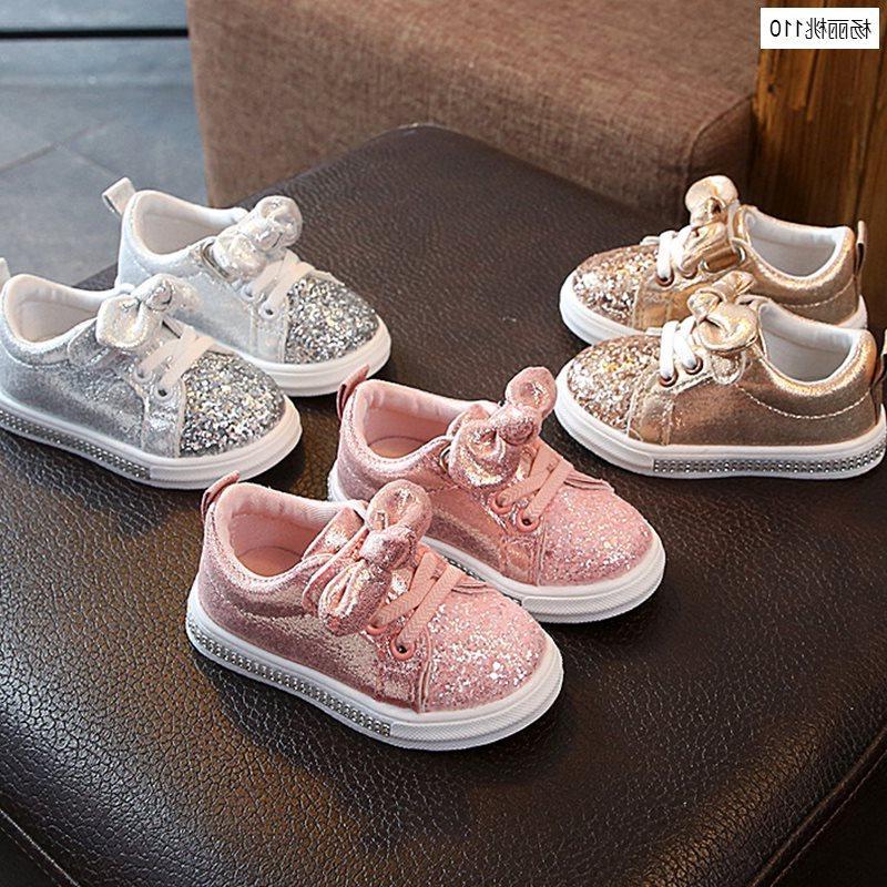 Bow girl casual shoes pure color Korean...