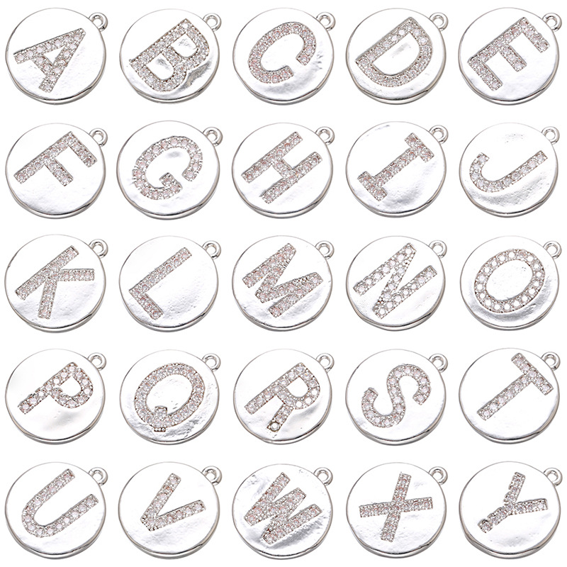 1 Piece Fashion Letter Copper Plating Inlay Zircon Jewelry Accessories display picture 1