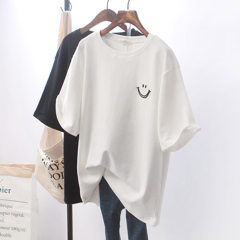 Loose white short-sleeved T-shirt female student top 2021 Korea new women's clothes women's generation