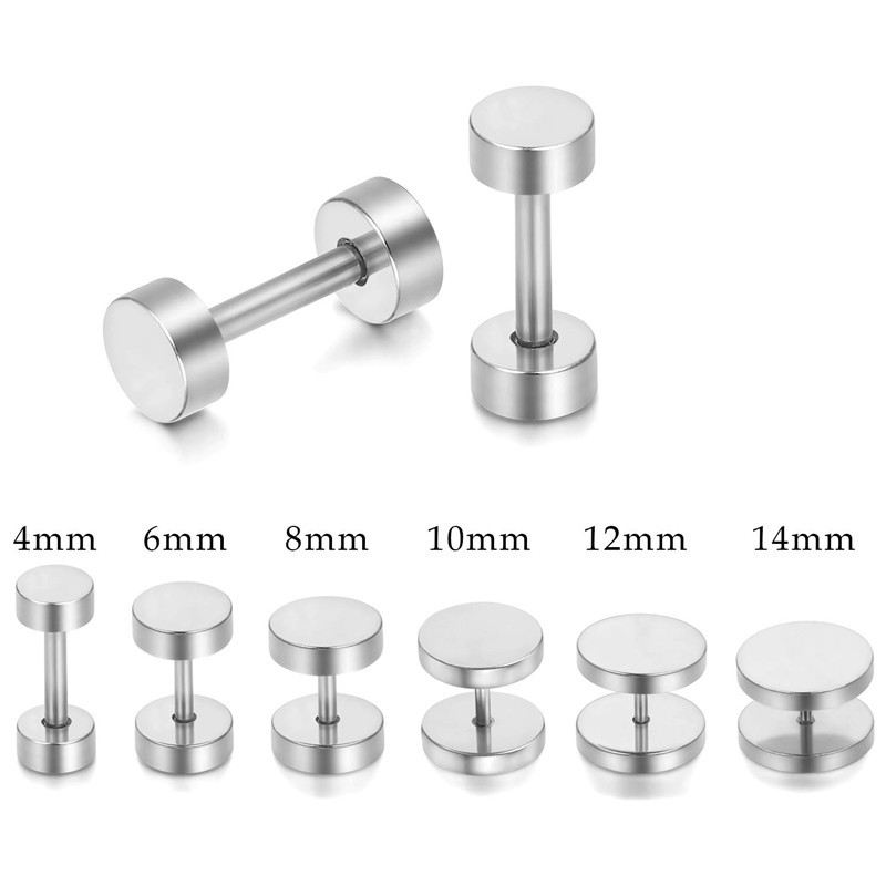 1 Piece Simple Style Round Plating Stainless Steel Earrings display picture 2