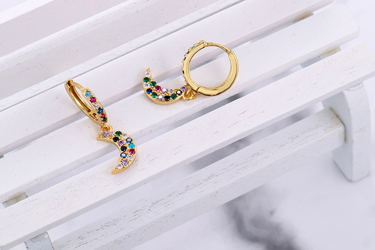 10g Weight Zircon Inlay Material Earrings Classification Housewarming, Anniversary, Business, Wedding, Travel, Birthday, Festival Occasion Copper Material Geometric Pattern Women'S Gender Plating Design Fashion Style Copper Plating Geometric Zircon 8