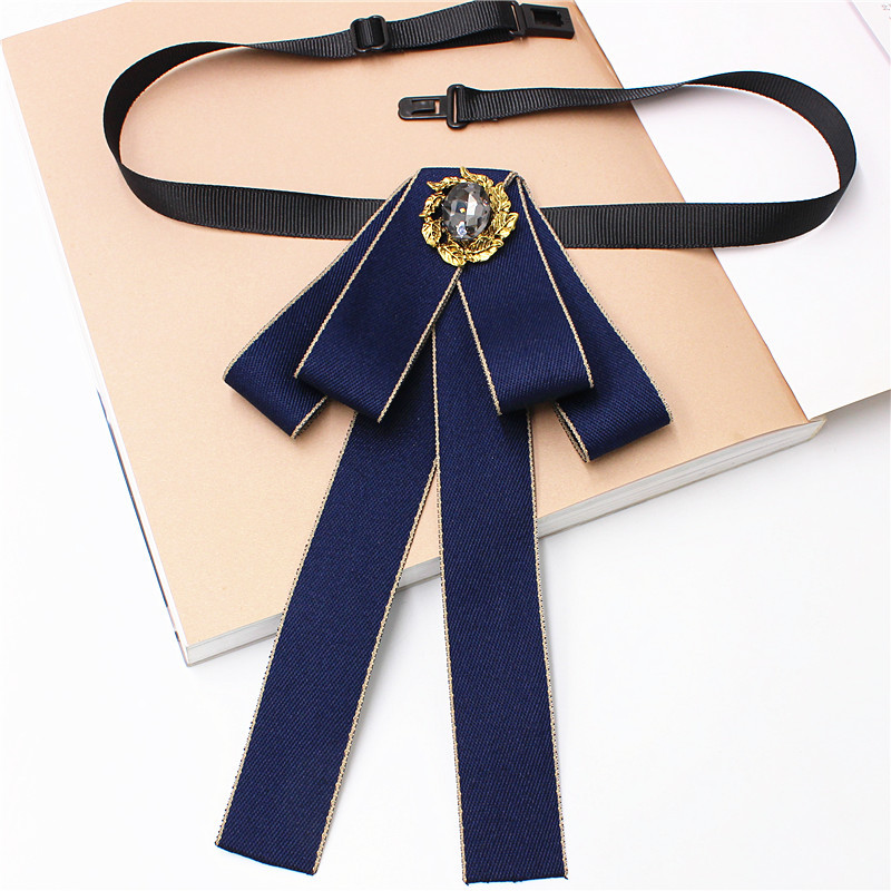 New Style Collar Flower Women's Professional Bow Tie Shirt Collar Decoration jk Extended Belt Simple Bow Tie