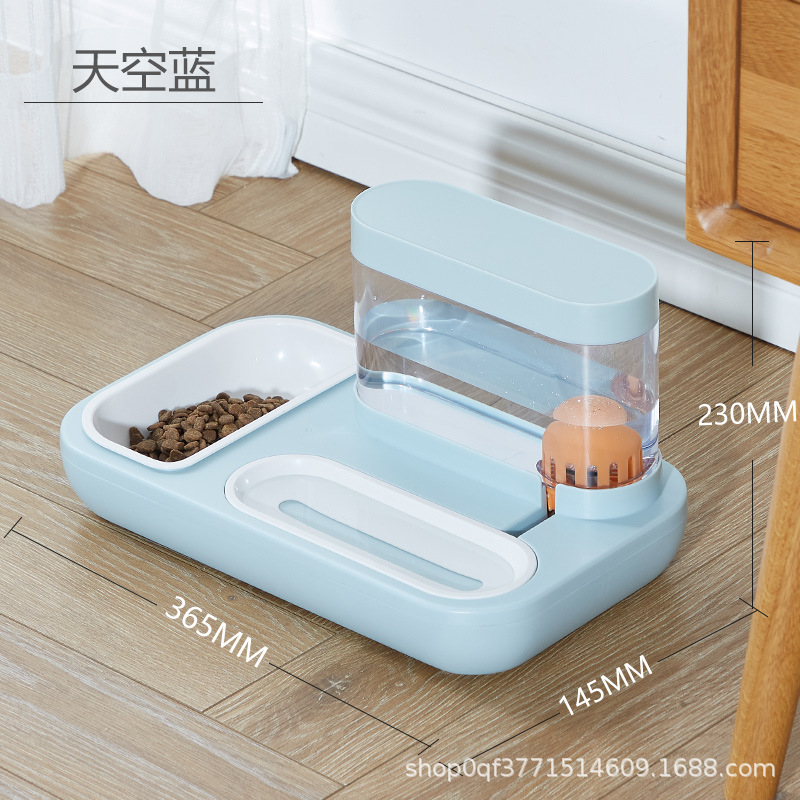 Cat Bowl Double Bowl Cat Cat Eat And Drink Water Artifact Anti-overturn Cat Automatic Water Dispenser Rice Basin Pet Cat Supplies