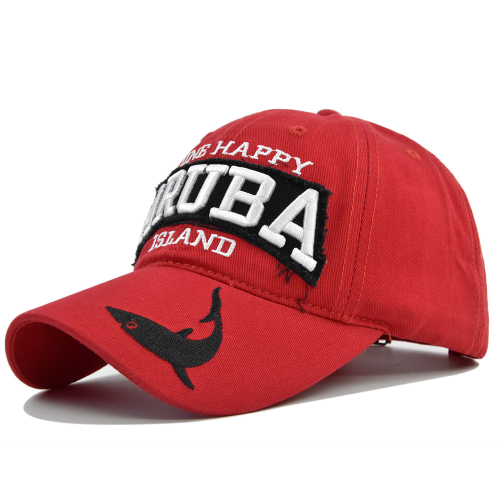 Baseball Cap For Men Embroidered Shark Letter Duckbill Sun Hat_voghion.com
