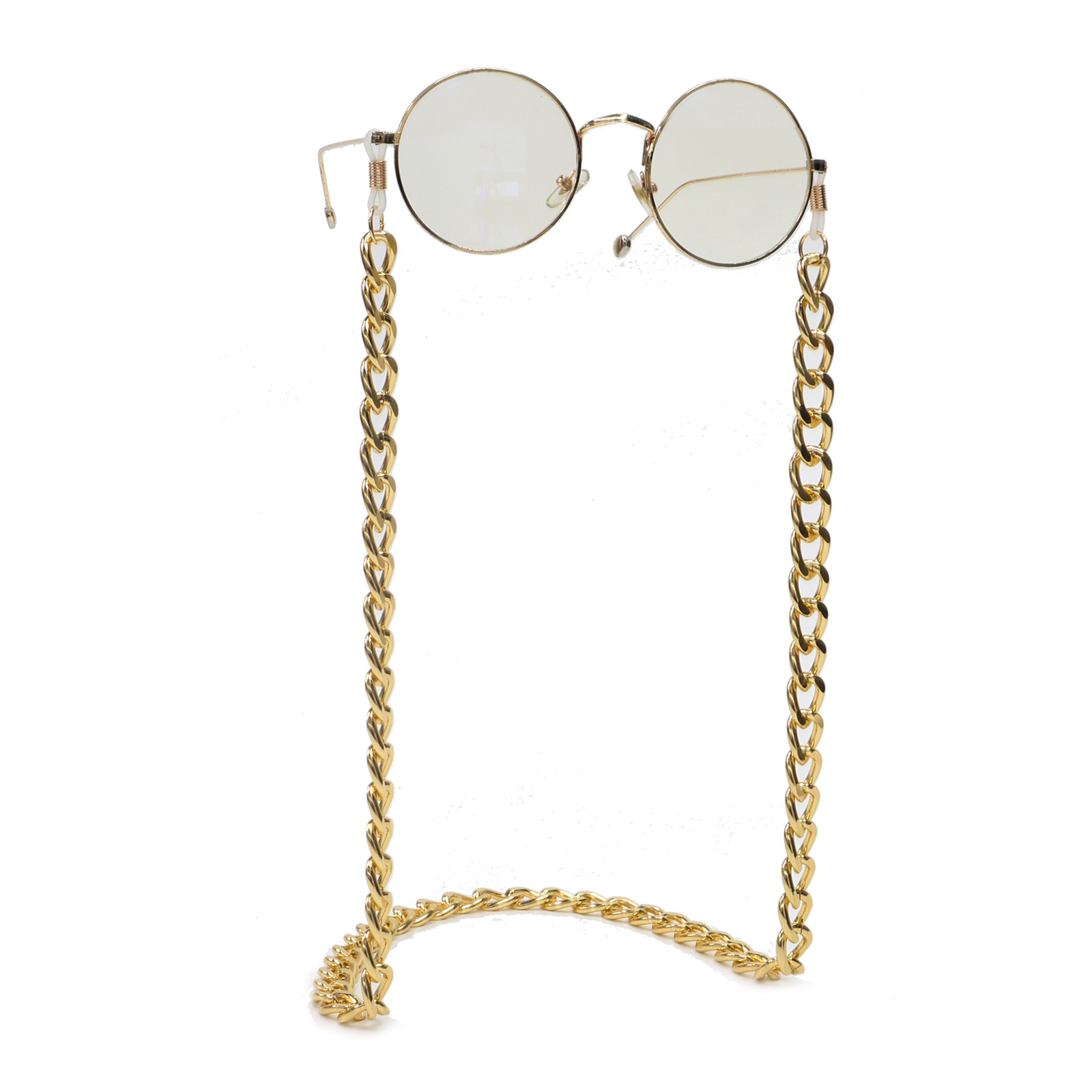 Fashionable And Simple Color Retention Gold Thick Aluminum Chain Glasses Rope Metal Glasses Chain Wholesale Nihaojewelry display picture 3