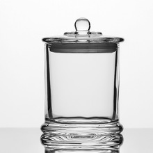 工厂直销圆形玻璃蜡烛罐 玻璃储物罐 透明玻璃罐 带玻璃珠盖