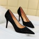 272-8 European and American Style Sexy nightclub show thin banquet high heeled women's shoes slim heels shallow mouth pointed women's single shoes