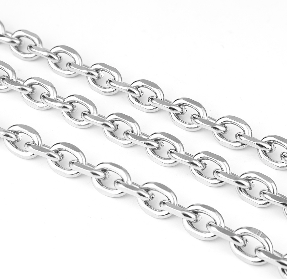 Stainless Steel Chain Necklace For Men And Women Interlocking Ring_voghion.com