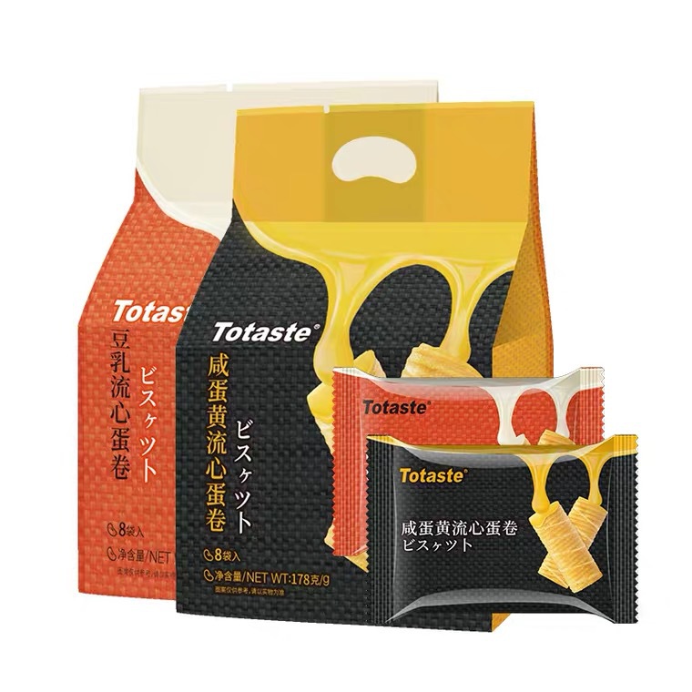 Aratus Totaste Salted egg yolk Chicken rolls biscuit Soymilk 178g festival leisure time food