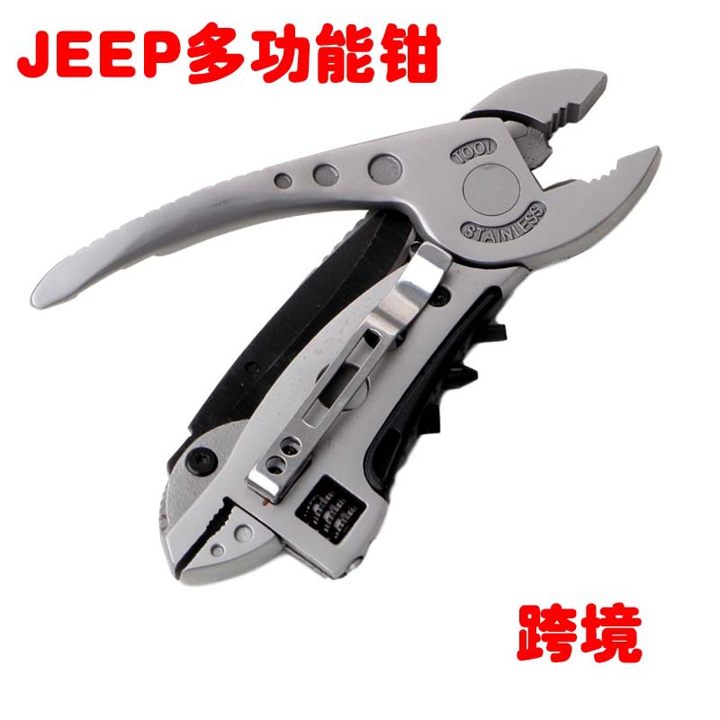 jeep多功能钳子户外多用工具钳多功能扳手刀螺丝刀便携组合