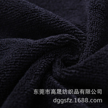 现货供应 经编强吸水毛巾布料 黑色固色耐用超细纤维生理裤面料