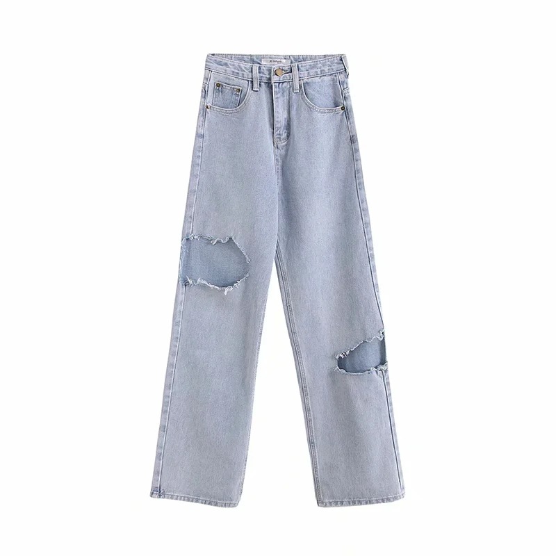 loose summer thin denim pants NSHS46751