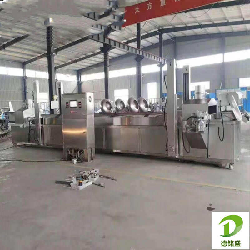 酒店圆形香煎薄脆油炸机 全自动薄脆油炸生产线 脆皮油炸机