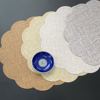 New PU imitation hemp round lace meal cushion