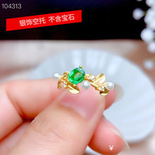 A14�¿��ָ����s925������ʯ Ů���ڽ��� ��Բ4*5mm R1573