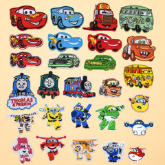 Car cartoon animation children's embroidery cloth patch fashion versatile patch patch down clothing jeans hole repair patch
