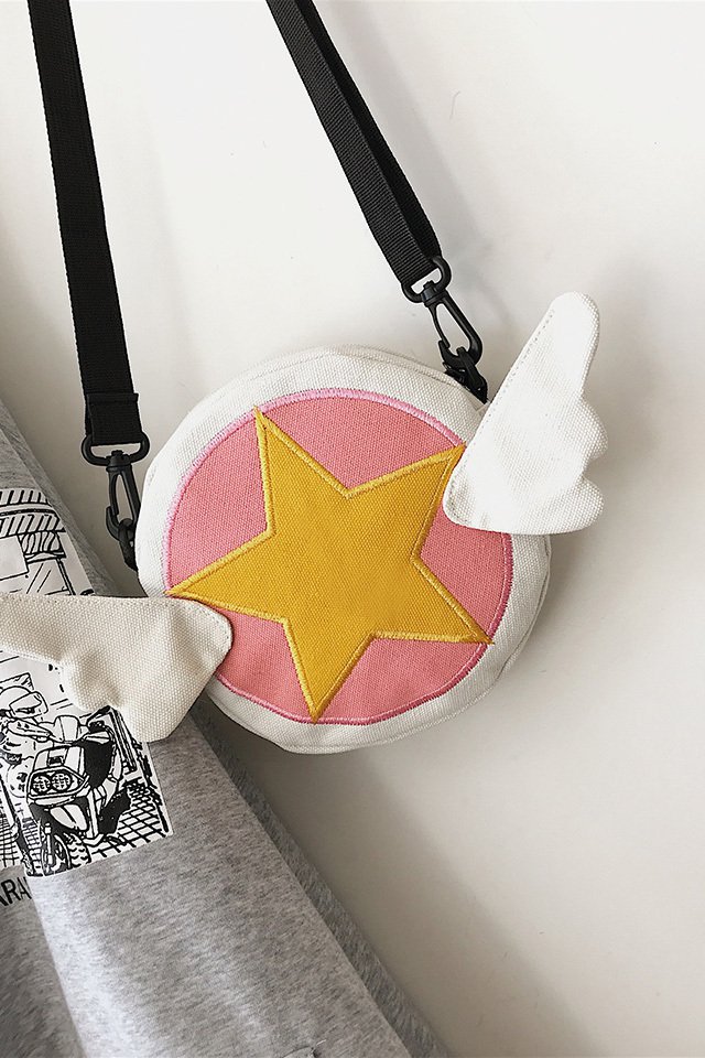 Japanese Fashion New   Cute Cartoon Magic Sakura Canvas Shoulder Bag Girl Cute Funny Purse  Wholesale display picture 116