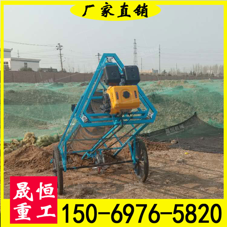 农业植树栽树打桩打洞机 大棚立柱水泥杆地钻挖坑机 小型单人地钻