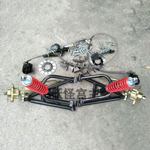 DIY dörd təkərli motosiklet kart aksesuarları, ATV ön asqı dəsti, əyləc amortizatoru ilə