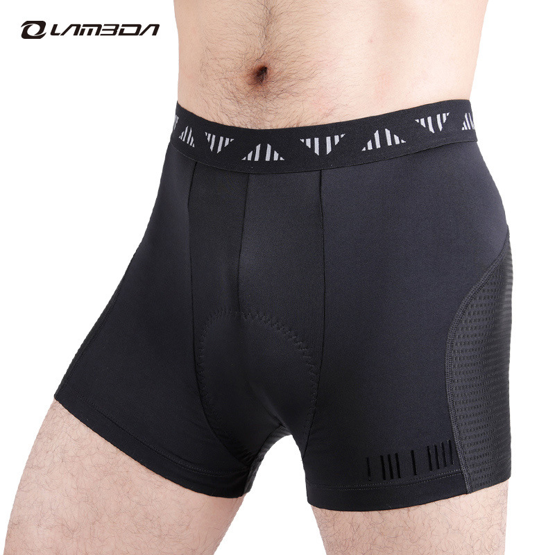 兰帕达新款男士透气骑行短裤 户外运动自行车内裤加厚硅胶垫