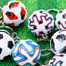 2022卡塔爾足球鑰匙扣掛件紀念品球迷禮物包包球形掛飾鑰匙鏈禮品