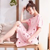 Summer pijama, mini-skirt, cute set for elementary school students, Korean style, with short sleeve, plus size